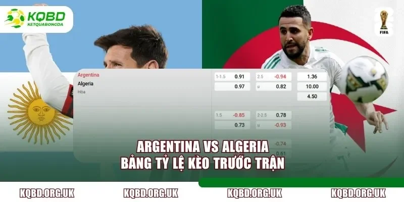 Argentina vs Algeria - bảng tỷ lệ kèo trước trận