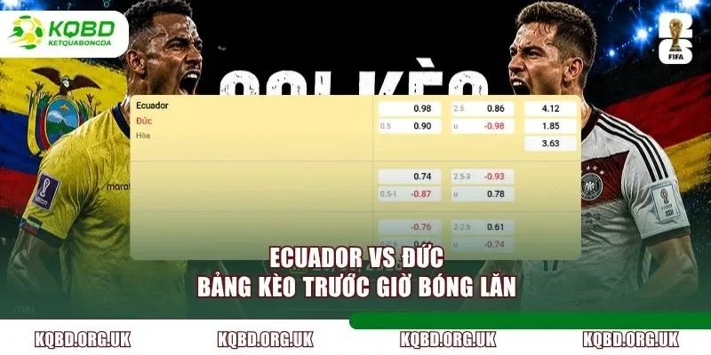 Ecuador vs Đức - bảng kèo trước giờ bóng lăn